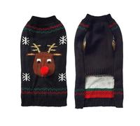 Love Story, Christmas Jumper Acrylic One Size 45 cm Reindeer Design Black Red Green