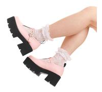 'Love Story' Chunky Mary Jane Shoes Lamoda Pink 5