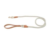 Love Story, City Cotton Rope Lead and Leather Handle 150 x 1.5 cm Ecru