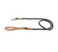 Love Story, City Cotton Rope Lead with Leather Handle 150 x 1.5 cm Anthracite
