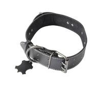 Love Story, Collar with Handle Special Large Dog Leather Size 3XL 80 x 5 cm Black