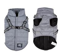 Love Story, Down Jacket with Reflective Harness and Zip Closure Size L/45 cm Grey
