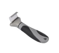 LOVE STORY Expert Care Detangling Curry Comb with Ergonomic Handle 15.5 cm Grey/Black