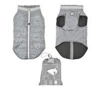 Love Story, Fleece Lined Down Jacket Zip Storage Pouch Size 3/65 cm Medium Grey