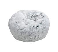 LOVE STORY Fluffy cushion, round, soothing, D55 x 25 cm, white mottled