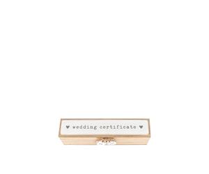 Love story MDF Certificate Holder "Wedding Certificate" in Light Beige Love story Light Beige