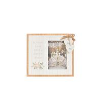 Love story MDF Photo Frame 4" x 6" "Our " in Off-White Love story Off-White