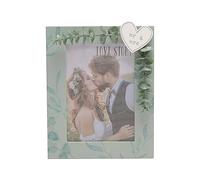 Love Story 'Mr & Mrs' Green Frame with Leaves - 5x7 ins Green