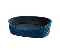 LOVE STORY Oval Basket Polyester 60 x 42 cm, Patchy Emerald/Charcoal