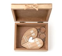 Love Story Pair of Keyrings in Box "Mr" & "Mrs"