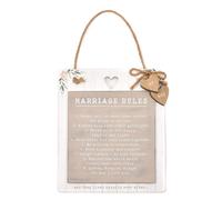 Love Story Plaque "Marriage Rules"