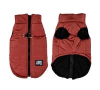 Love Story, Quilted Puffer Jacket Fleece Lined Zip Size Xl/55 cm Red