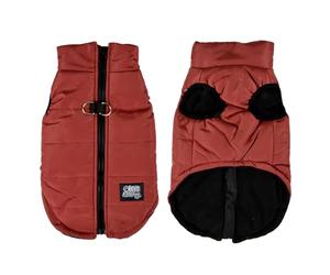 Love Story, Quilted Puffer Jacket Fleece Lined Zip Size Xl/55 cm Red