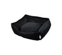 Love Story Rectangular Polyester Corduroy Basket 65 x 60 x H21 cm Crafty Black