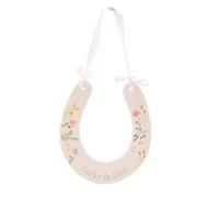 Love story Wildflower Ceramic Horseshoe in White Love story White