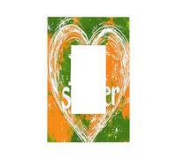 Love Summer Heart-Shaped Light Switch Wall Plate Faceplate Cover Single Rocker 1 Gang Decorator Outlet Receptacle Covers for Home Kitchen Room Bathroom Decor