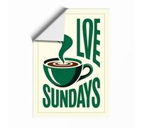 Love Sundays Modern Unframed Wall Art Print A3 (42×29.7cm), Wall Decor for Living Room, Bedroom, Office & Home, Art Gift
