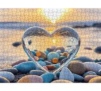 Love Sunset Puzzle - 5000 Piece Jigsaw Puzzles for Adults - The Back Features Printed Letter Guides - The Pieces fit Together Snugly - Wooden Puzzles for Adults - Gifts Family 61.6 X 41.5 Inch s7h-210