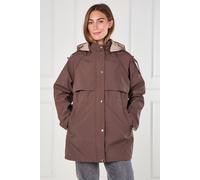 Love Sunshine Chocolate And Stone Reversible Parka In Brown Brown