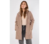 Love Sunshine Hooded Drawstring Parka In Taupe Taupe 12