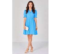 Love Sunshine Sky Blue Ditsy Floral Tea Dress Blue