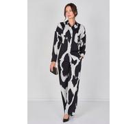 Love Sunshine Women's Black & Grey Abstract Print Co-ord Set | Size: Medium Love Sunshine Black M