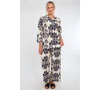 Love Sunshine Women's Cream & Navy Bold Floral Print Co-Ord Set | Size: Small Love Sunshine Navy S