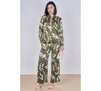 Love Sunshine Women's Olive Abstract Leaf Print Co-Ord Set | Size: 18 Love Sunshine Olive 18