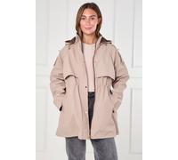 Love Sunshine Women's Stone & Chocolate Reversible Parka in Beige | Size: Large Love Sunshine Beige L