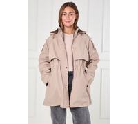 Love Sunshine Women's Stone & Chocolate Reversible Parka in Beige | Size: XL Love Sunshine Beige XL