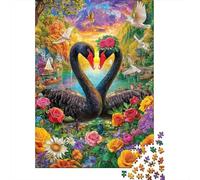 Love Swan 1000 Piece Impossible Puzzle for Adults - Challenging Jigsaw Puzzles, Family Activity & Game Gift 38x26cm/1000pcs
