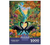 Love Swan Puzzles 1000 Piece. Impossible Puzzles Challenge Toy for Adults& Kids Age 14 Years Up 38x26cm/1000pcs