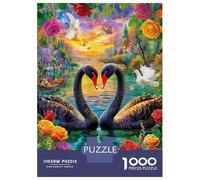 Love Swan Puzzles 1000 Piece. Puzzle Impossible, Puzzle Family Activity Puzzles Game 52x38cm/1000pcs