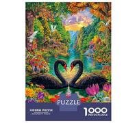 Love Swan Puzzles 1000 Piece. Puzzle Impossible, Puzzle Family Activity Puzzles Game 52x38cm/1000pcs