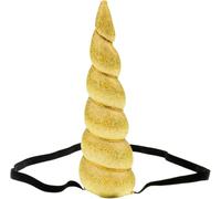 Love Sweety Delicate Dew Shiny Unicorn Horn Elastic Headband Cosplay Costume Easter Headpiece (A Shiny Golden)