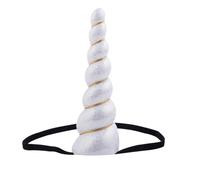 Love Sweety Delicate Dew Shiny Unicorn Horn Elastic Headband Cosplay Costume Easter Headpiece, A Shiny Sliver, One Size