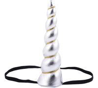 Love Sweety Delicate Dew Shiny Unicorn Horn Elastic Headband Cosplay Costume Easter Headpiece, A Sliver, One size
