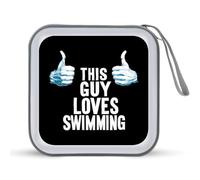 Love Swimming Swim Portable CD Case Holder 48 Capacity Travel DVD Storage Boxs Wallet Bag