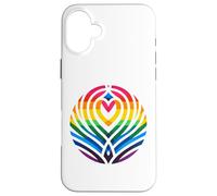 Love Takes Flight Rainbow Pride Heart Wings Graphic G. A .Y Case for iPhone 16 Plus