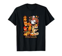 Love Teacher Tools Thanksgiving Colorful Fall Leaves Turkey T-Shirt