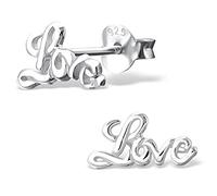 Love Text Earrings - For the loved one - 925 Sterling Silver