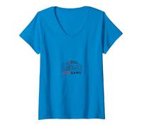 Love The Game: Sports Passion Multi-Sport V-Neck T-Shirt, Women, Sapphire, S