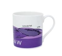 Love the Lakes Bone China Mugs Range | Iconic Lake District Skylines | Microwave & Dishwasher Safe | Made in England (350ml, Helvellyn)
