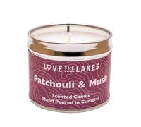Love the Lakes Hand-Poured Candle Tin Collection - Multiple Scents and Sizes (Medium, Patchouli & Musk)