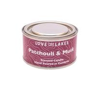 Love the Lakes Hand-Poured Candle Tin Collection - Multiple Scents and Sizes (Small, Patchouli & Musk)