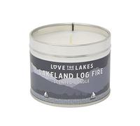 Love the Lakes Lakeland Log Fire Fragranced Candle Tin - 3 Sizes with The Distinctive Smell of a Warming Log fire (Medium)