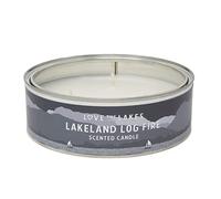 Love the Lakes Lakeland Log Fire Fragranced Candle Tin - 3 Sizes with The Distinctive Smell of a Warming Log fire (Large Triple Wick)