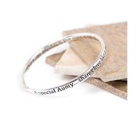 Love The Links Silver Special Aunty Aunt Auntie Quote Message Bangle Bracelet