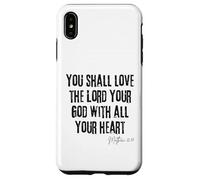 Love the Lord Your God Matthew 22:37 Bible Heart Faith Case for iPhone XS Max