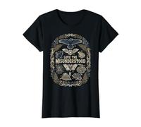 Love The Misunderstood Gothic Raven Bat Cat Toad Moth Snake Value Graphic T-Shirt, Women, Black, S
